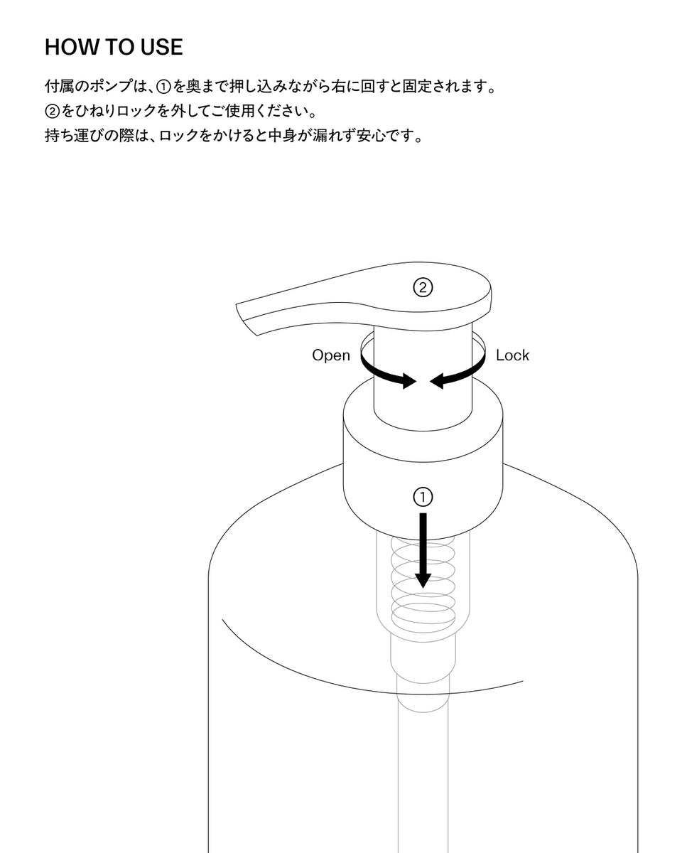 ポンプの取り付け・ロック方法